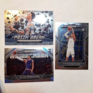 Victor Wembanyama lot of 3 Rookie cards